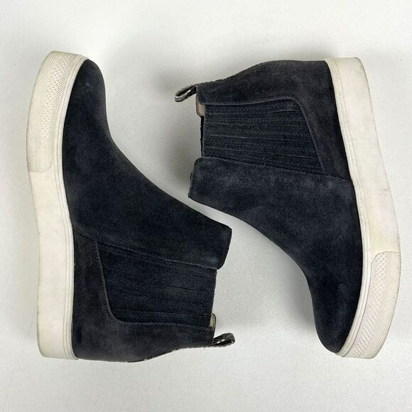 Wilson Sneaker Bootie Dolce Vita Hidden Wedge Slip-On Charcoal Suede Size 8.5M - Picture 7 of 10